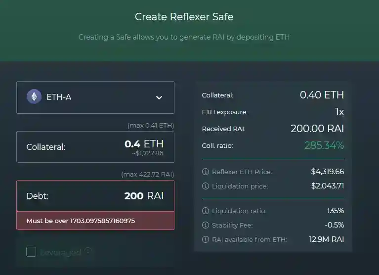 DeFi Saver creation